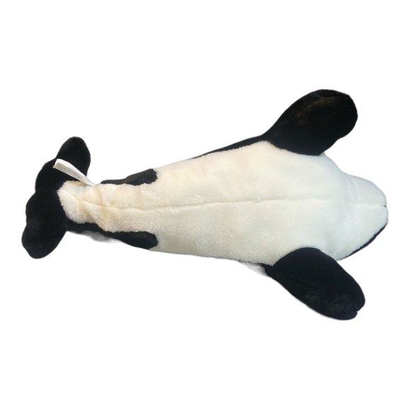 SeaWorld Shamu 15” Plush Stuffed Animal Toy Orca Killer Whale Black & White - Picture 6 of 7